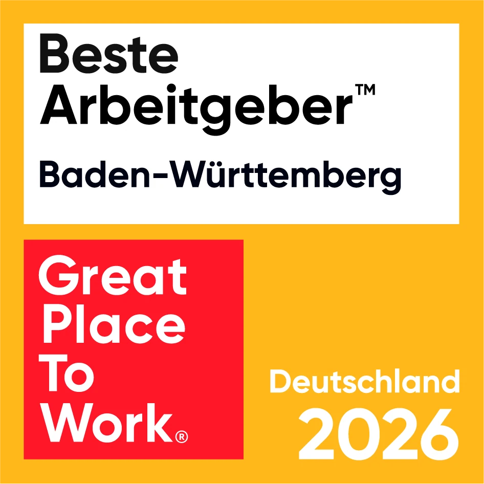 Siegel „Beste Arbeitgeber Baden-Württemberg“ von Great Place To Work Deutschland 2026