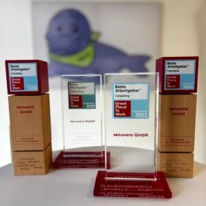 Auszeichnungen von Great Place To Work als Beste Arbeitgeber im Consulting für secuvera aus mehreren Jahren