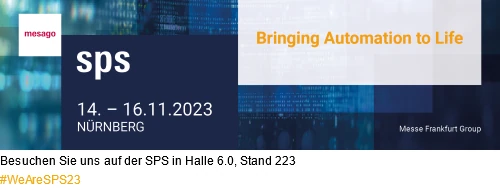 Banner der SPS 2023, 14.–16.11.2023 in Nürnberg, mit Hinweis auf secuvera in Halle 6.0, Stand 223