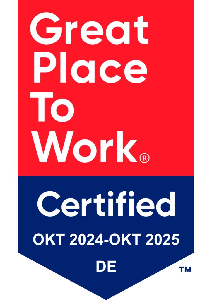 Siegel „Great Place to Work Certified“ für den Zeitraum Oktober 2024 bis Oktober 2025, Deutschland