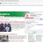 screen-abendblatt-mit-virus Screenshot Abendlatt mit Antiivr